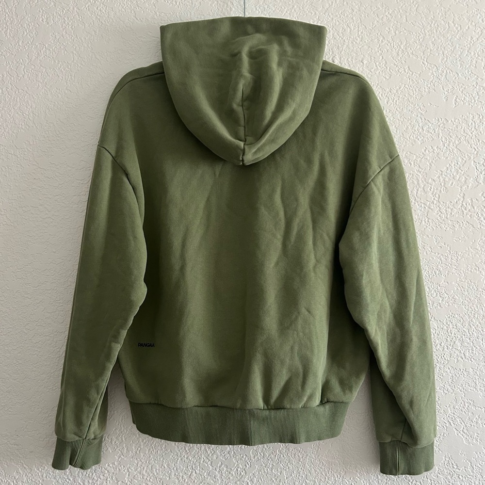 Pangaia Comfy 365 Mid Weight Cotton Hoodie in Green Olive - Picture 7 of 10